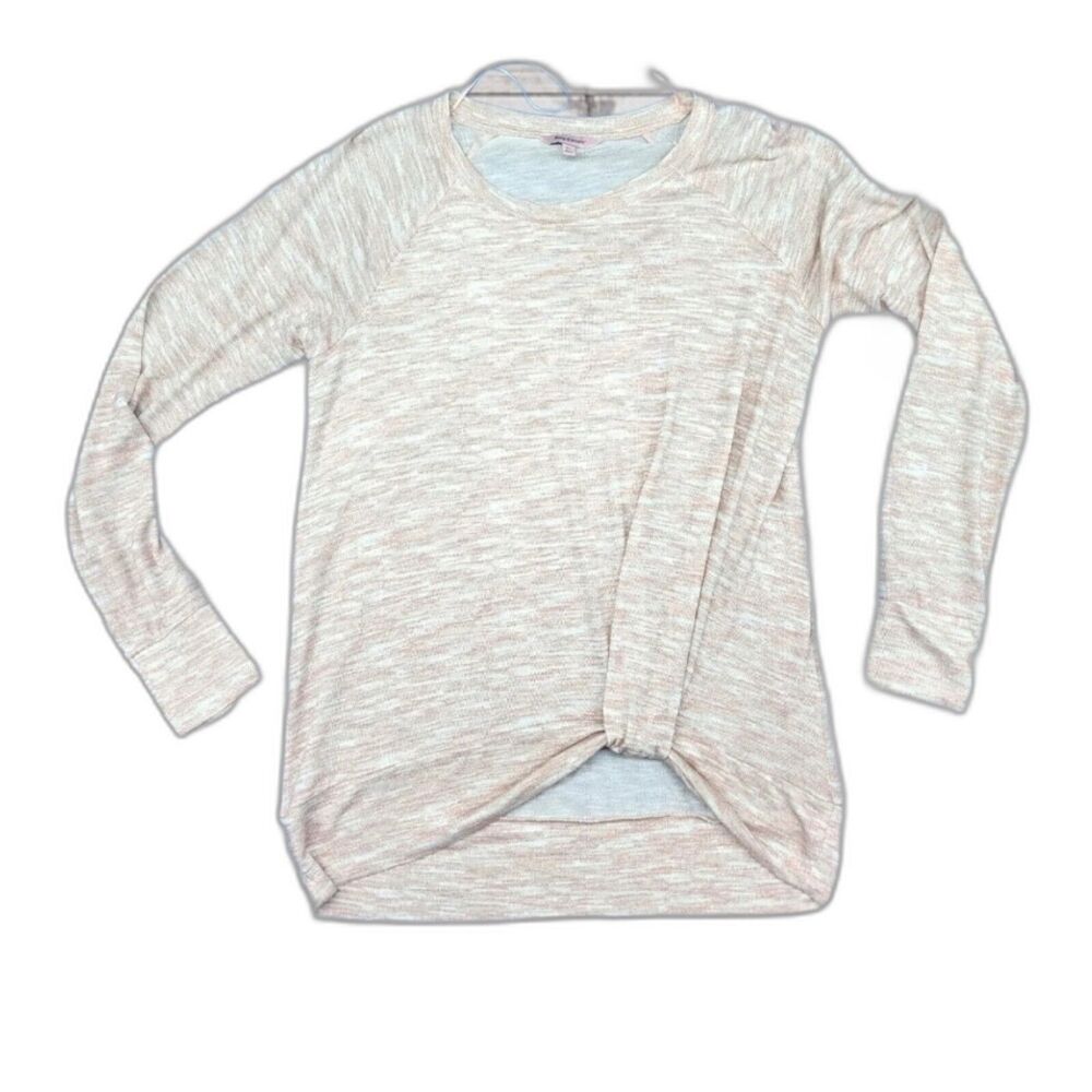 Juicy Couture Women's Knit Top Athleisure Twist Front Pink Size XL